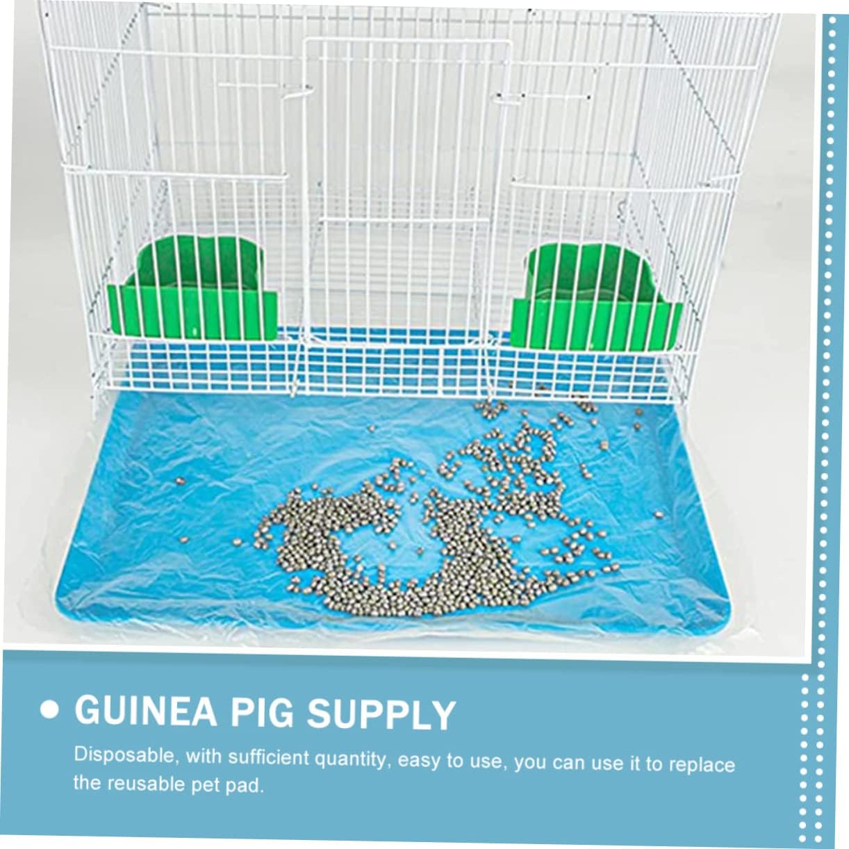 100pcs Hamster Cage Liner Disposable Cage Film for Rabbit Bunny Pen Guinea Pig Easy to Clean Install