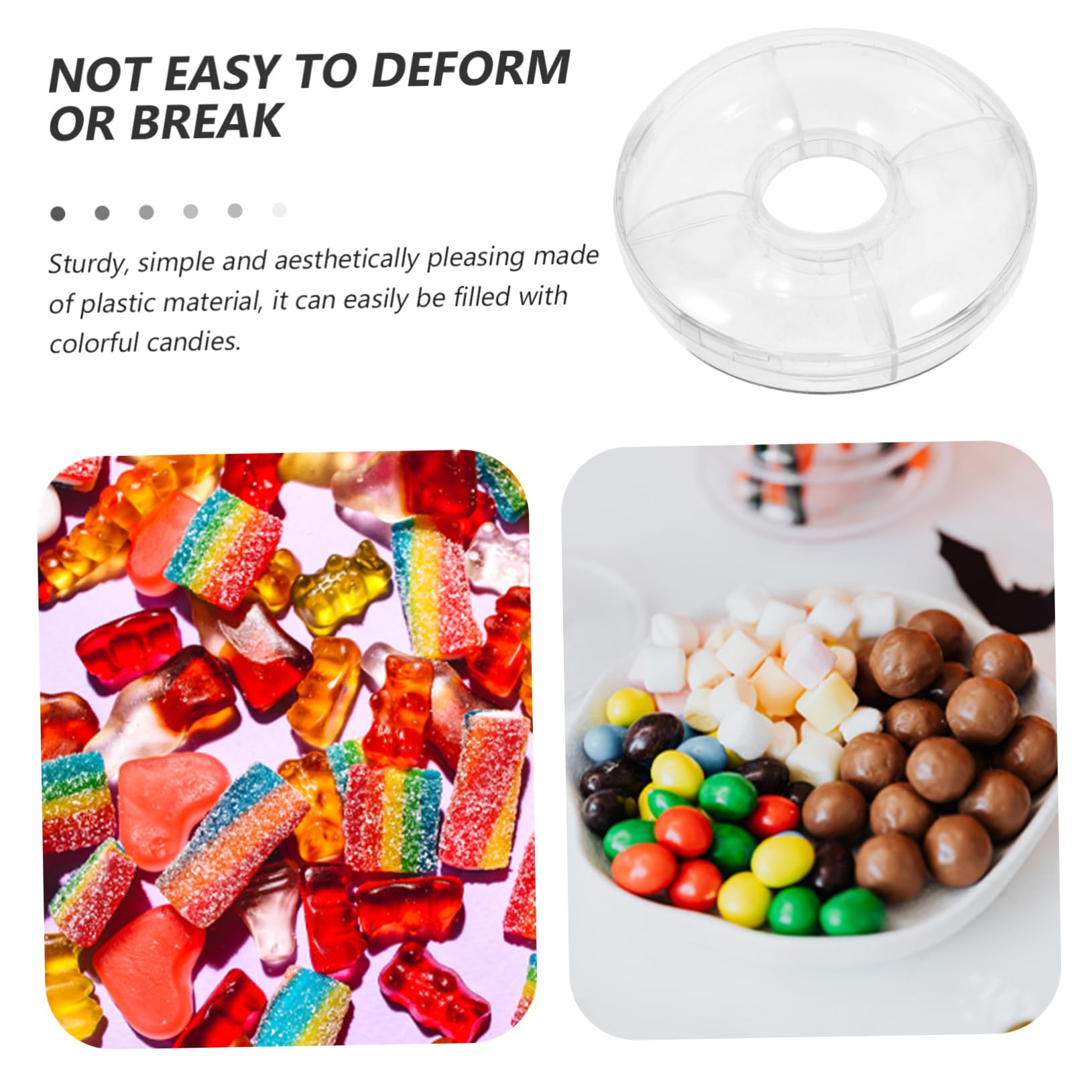 TOPBATHY Scatola per Caramelle Mini a Forma di Donut, 12 Pezzi