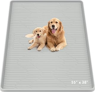 Hundetoilettenunterlagen, 140x96cm große Wiederverwendbare Silikonmatte, Wiederverwendbare Welpentrainingsunterlagen für die Stubenreinheit, rutschfest, auslaufsicher, Schutz für Innenböden