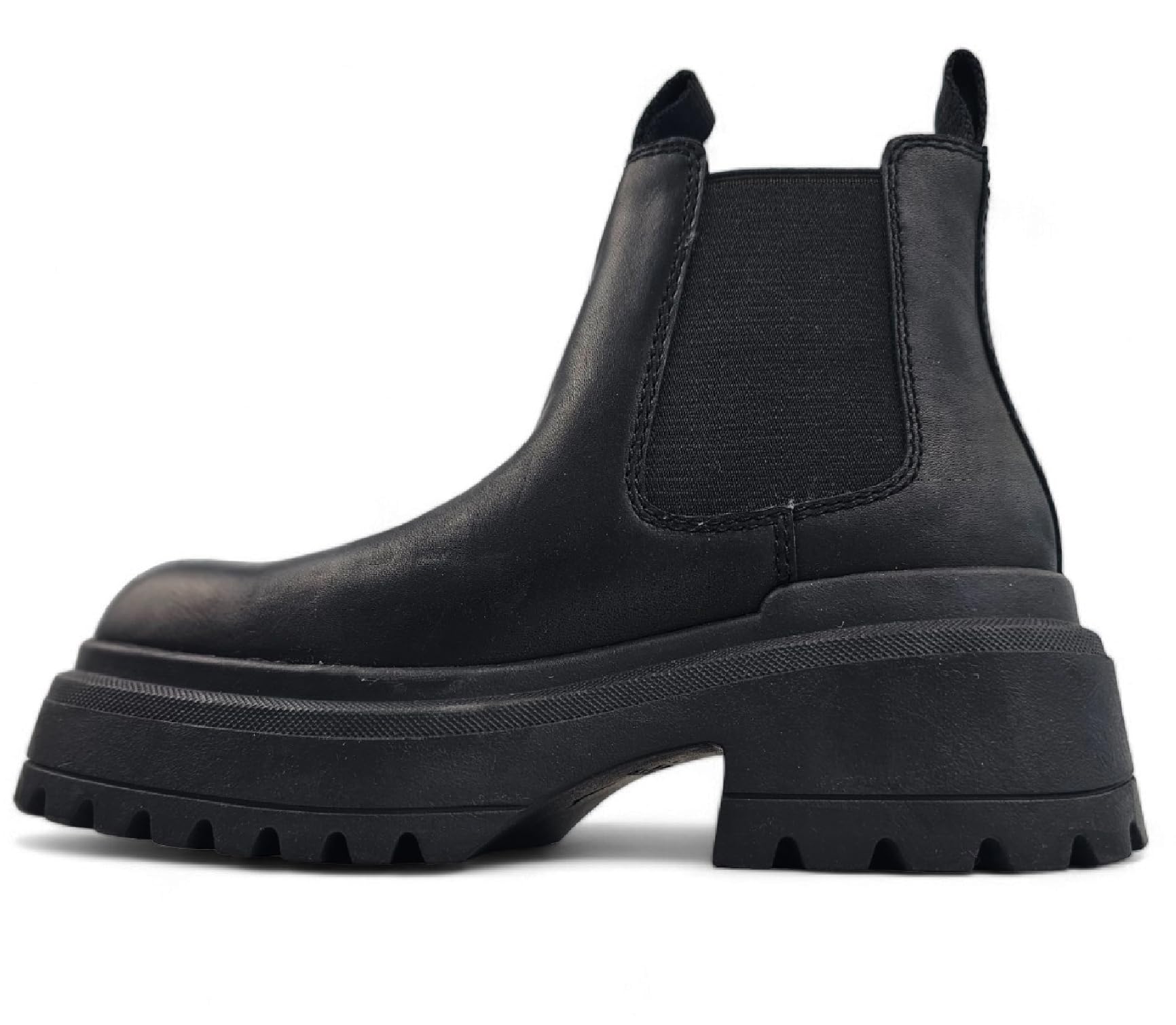 Windsor Smith Donna Nero Chunky Pelle Piattaforma Chelsea Boots - Dopamina