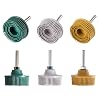 6 Pack 2 Inch Bristle Disc Grit 50# 80# 120# with 1/4