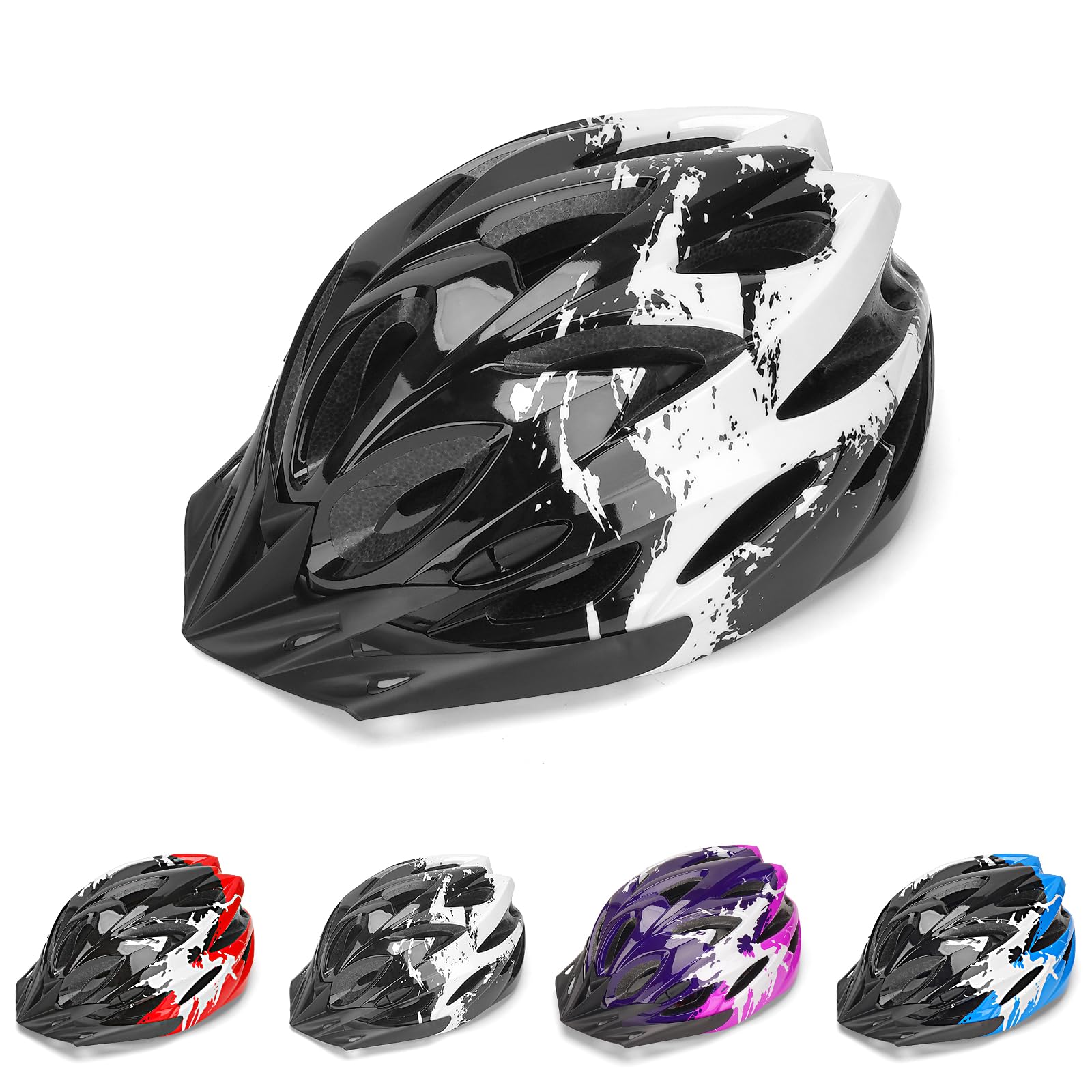 DmTown Fahrradhelm Kinder, Verstellbarer Fahrradhelm für Jungen und Mädchen im Alter von 3-14 Jahren, Multisport-Kinderhelm für Fahrrad,Skaten,Radfahren, Kinder Fahrradhelm 50–58 cm