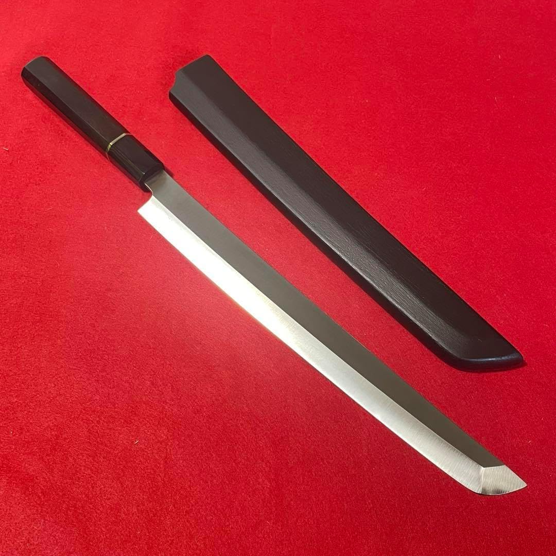 先丸柳刃 本焼 八角柄 黒檀 先丸柳刃 本焼 八角柄 黒檀