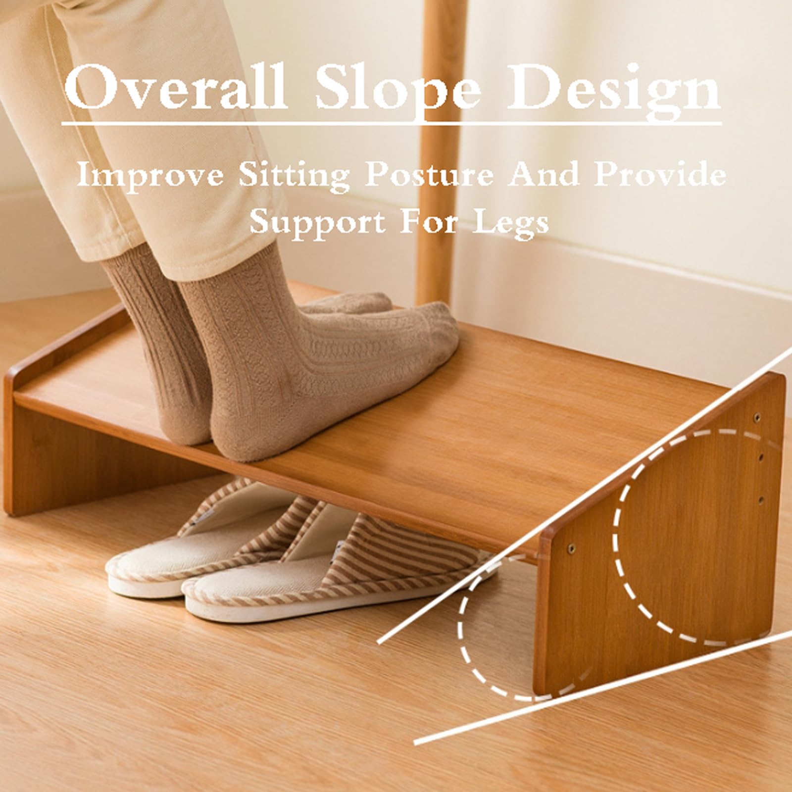 ReposapiéS De Oficina De Madera,ReposapiéS Debajo De La Mesa,ReposapiéS ErgonóMico,ReposapiéS De Madera Regulable,Reposas Pies Trabajo Oficina,Mejorar La Postura,para Oficina Hogar