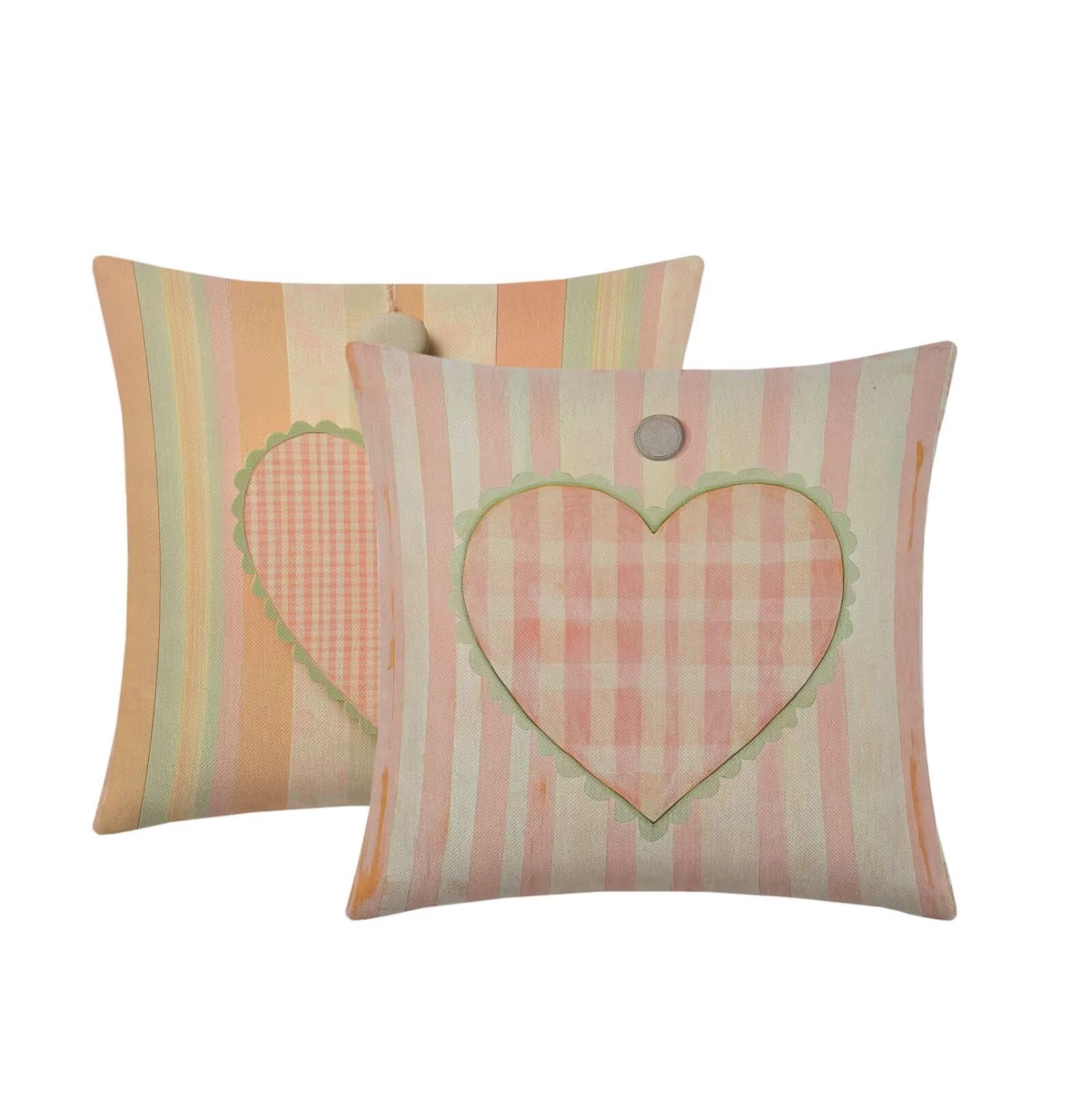 Kissenbezug 65x65cm Outdoor Kissen 2er Set Gitter Liebe-2 Samt Dekokissen
