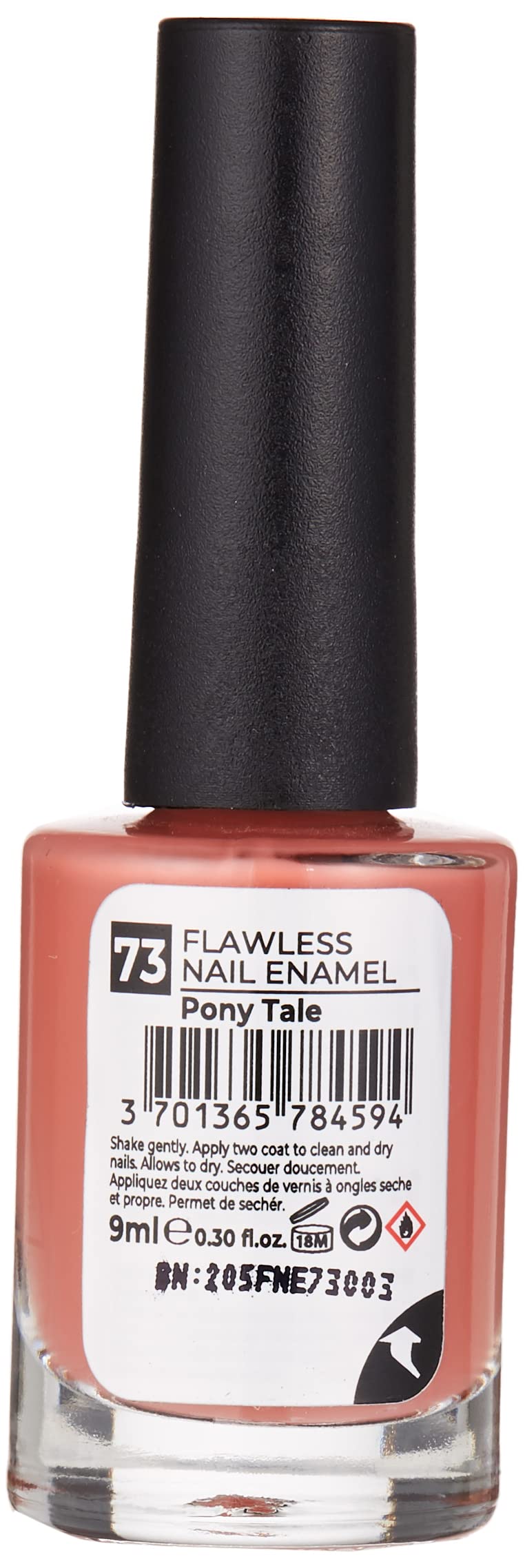 Note Nail Flawless Oje 73 Pony Tale, Pembe (2 paketi)