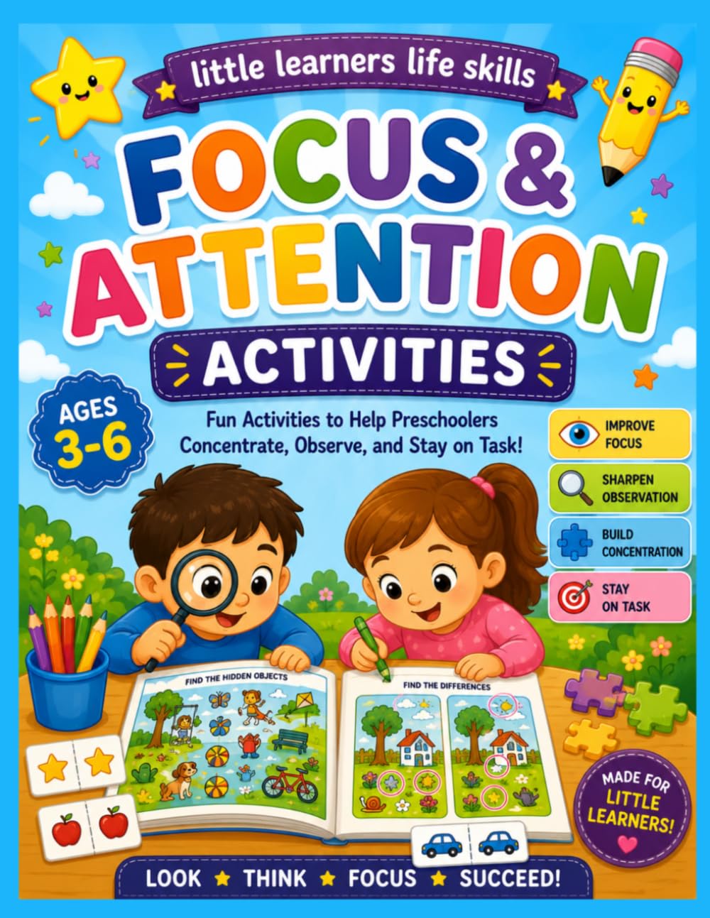 Focus and Attention Activities: Fun activities to help preschoolers concentrate, observe, and stay on task (Little Learners Life Skills)