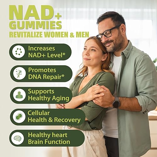 Miniatura 2 de Gomitas NAD+  Suplemento NAD sin azúcar con ribósido liposomal de nicotinamida, resveratrol y quercetina  Anti-envejecimiento, energía celular y