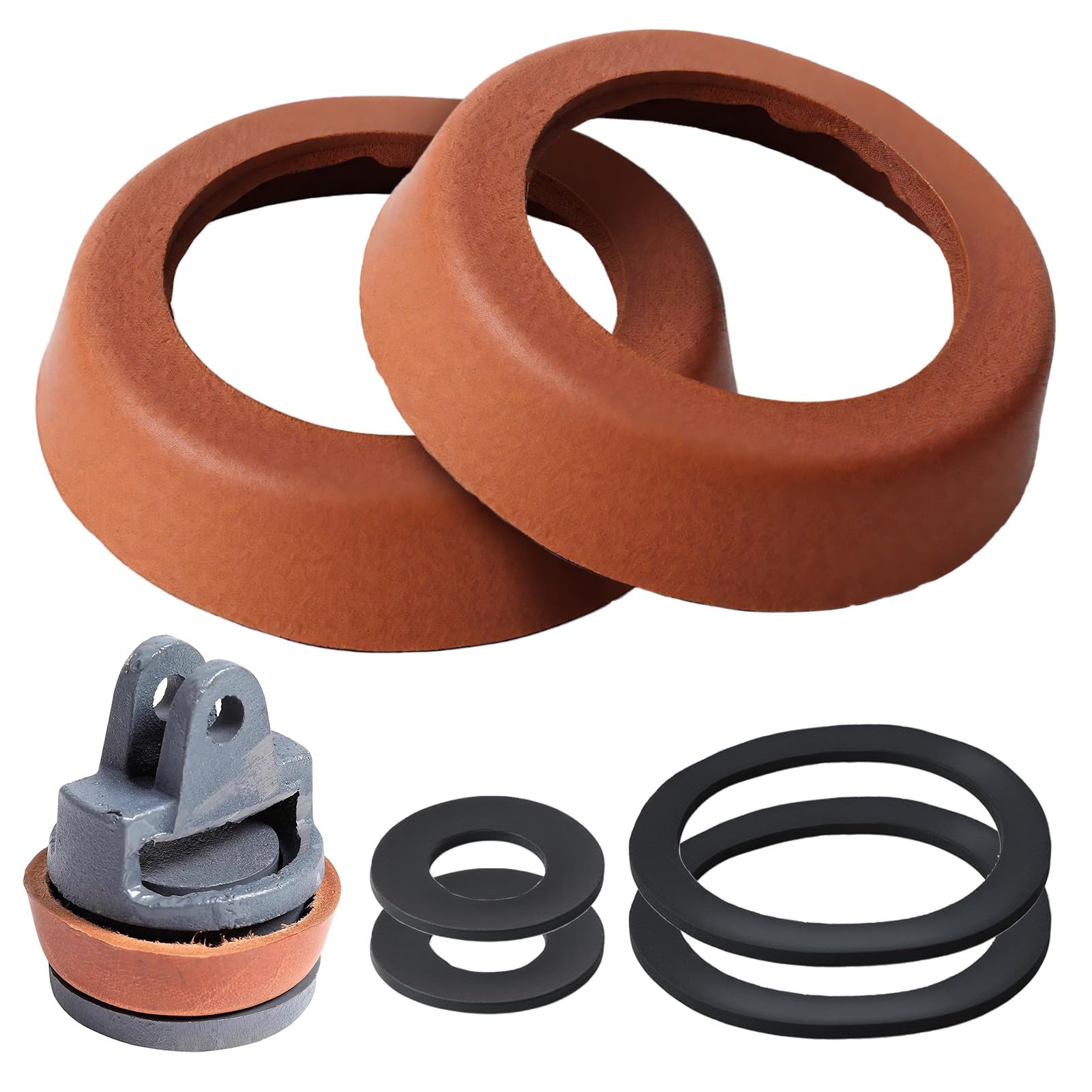 2 Sets Schwengelpumpe Ersatzteile, Leder Dichtungsset für Griff Pumpe Typ 75 O Ring Dichtung und Kolbenmanschette, Dichtungen Schwengelpumpe Ersatzteile für Gartenpumpe, Handpumpe, Brunnenpumpe Baumarkt