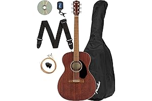 Fender CC-60S Solid Top Concert Size Acoustic Guitar Bundle: The Ultimate Beginner's Package