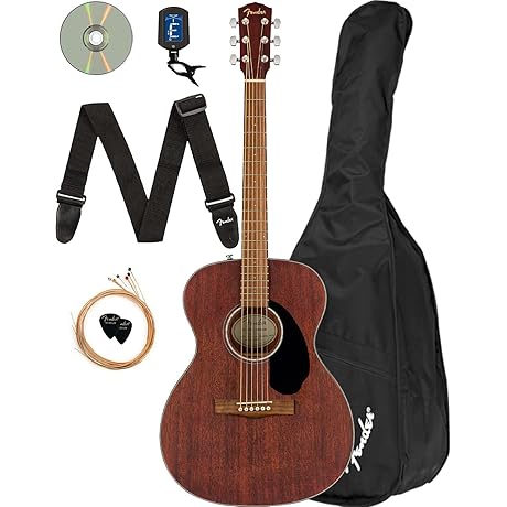 Fender CC-60S Solid Top Concert Size Acoustic Guitar Bundle: The Ultimate Beginner's Package