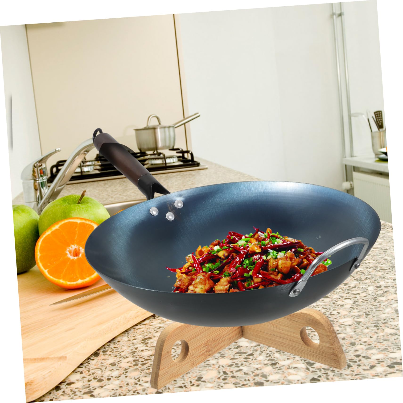 Cabilock 2pcs Tabletop Pan Rack Wear Resistant Multi Function Cooling Rack Pot Accessory for Kitchen Dining and Restaurant Use Stable Design for Woks and Pots