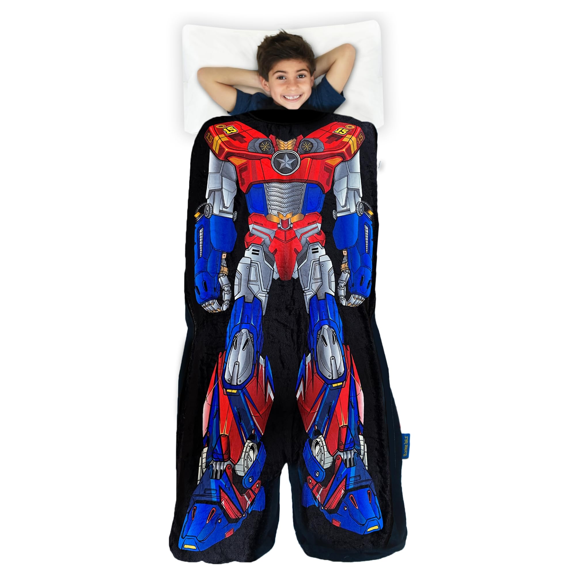 Blankie Tails Turbo Commander Robot Wearable Blanket for Kids 5-12 - Futuristic, Cozy, and Fun Sleepover Essential