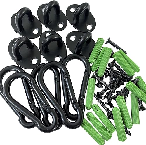 Miniatura 5 de MANSHU Ganchos de techo de acero inoxidable, ganchos de techo, almohadilla para ojos, placa de accesorios marinos con tornillos, 12 unidades.