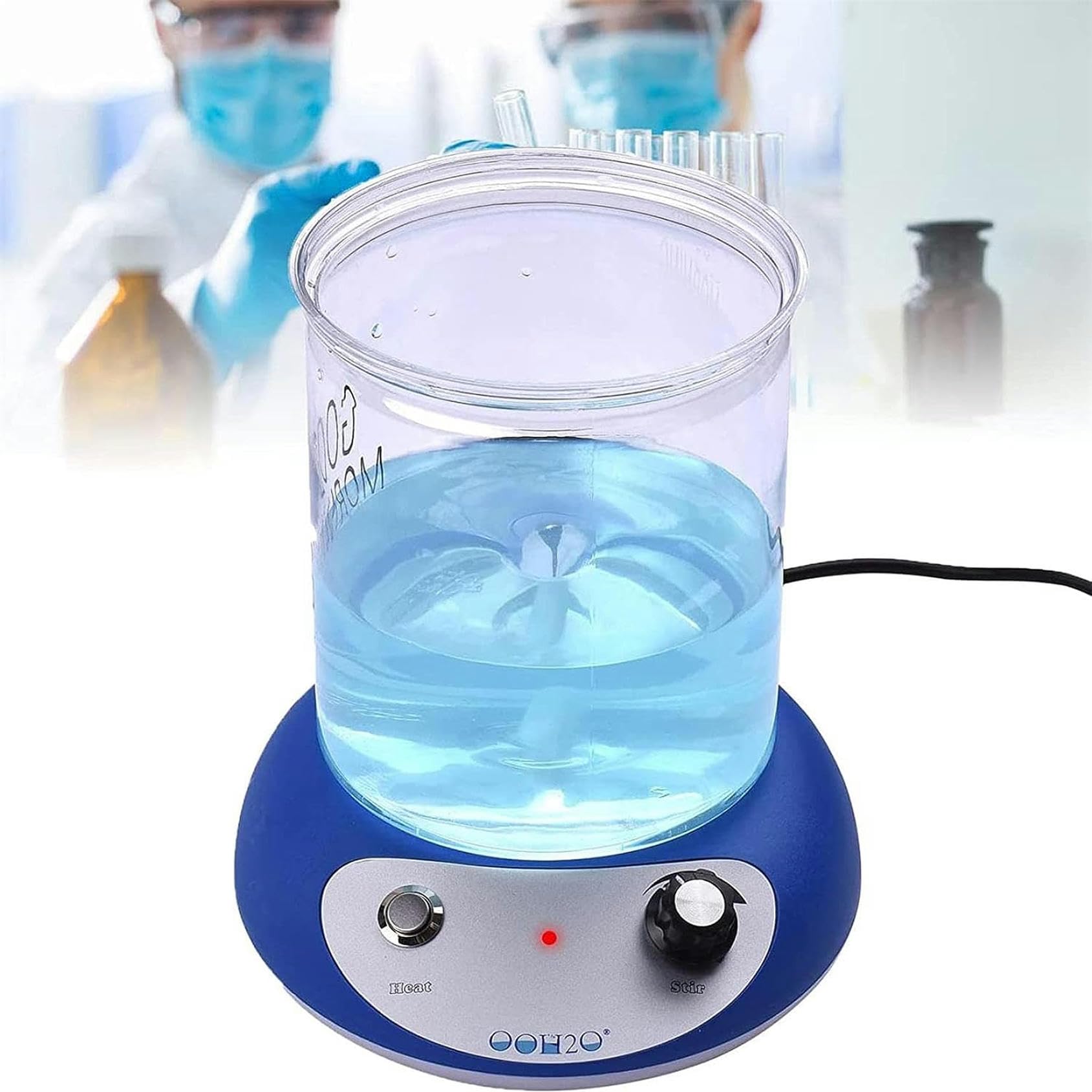 Mini agitatore magnetico, miscelatore riscaldante con regolazione della velocità da laboratorio con barra di agitazione, capacità di agitazione di 2000 ml per birra fatta in casa da cucina da labora