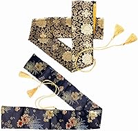 Vista 6 de 2 unids bolsa de espada 51 pulgadas seda sintética Katana bolsa espada cubierta de transporte para espadas samurai Azul