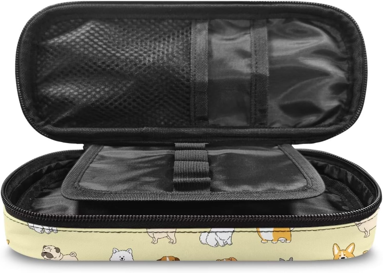 Talayituse Funny Dogs Print Pencil Case, Large Capacity Pen Bag Portable Makeup Pouch Durable Students Stationery Case With Double Zipper for Girls Boys Kids image 3