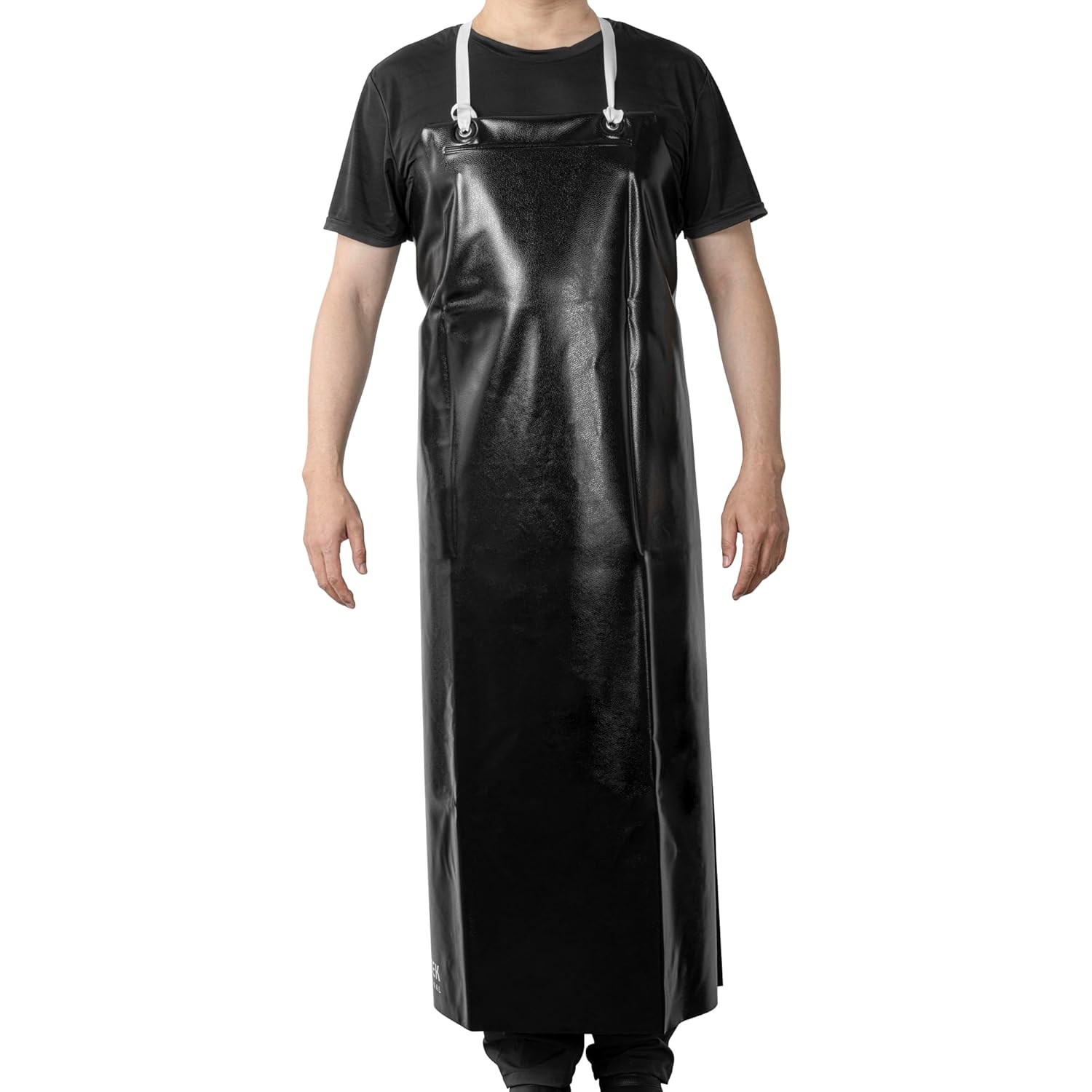 Restaurantware Plastic Apron 100 Count 33 x 49 Inches Black Chemical-Resistant Waterproof Work Apron, PVC Plastic Work Wear for Industrial Safety and Food Processing