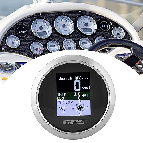 Miniatura 2 de Velocímetro, 3.346 in, impermeable, digital, GPS, velocímetro, indicadores de dirección de conducción, pantalla LCD para automóvil, barco, yate,