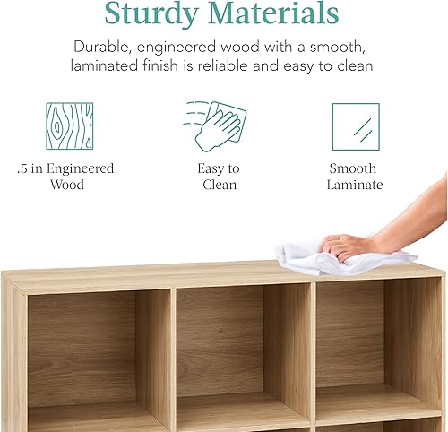 Miniatura 59 de Best Choice Products - Organizador de almacenamiento de 6 cubos, apertura de 13.5 pulgadas, estantería, estante de exhibición, personalizable con 3