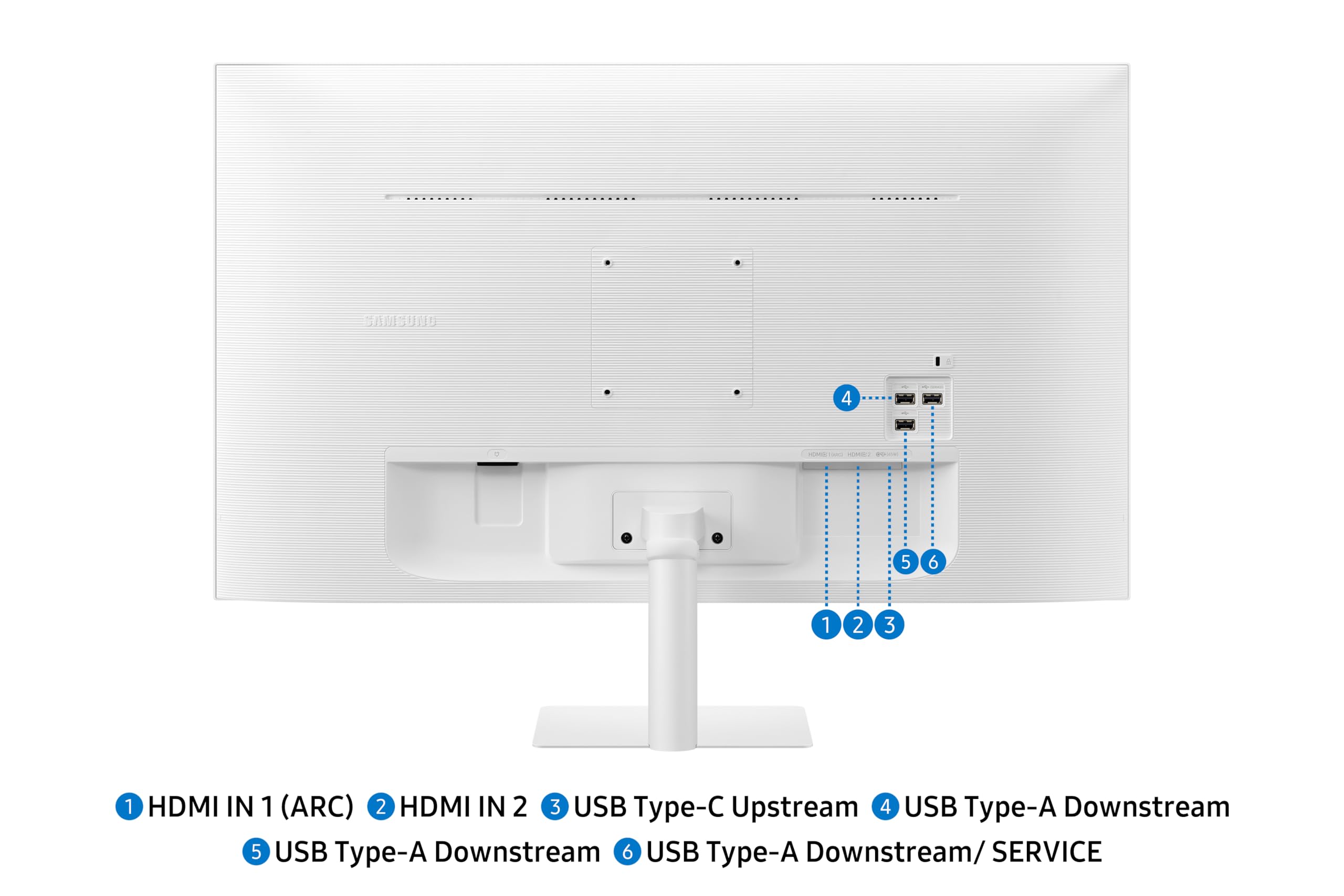Samsung LS32FM703UUXXU 32" 4K Ultra HD HDR10 Smart Monitor with Speakers - White - 3840x2160, USB-C, HDMI, WiFi, Bluetooth, Smart Hub for TV streaming, Catch Up Apps and Gaming Hub - 5