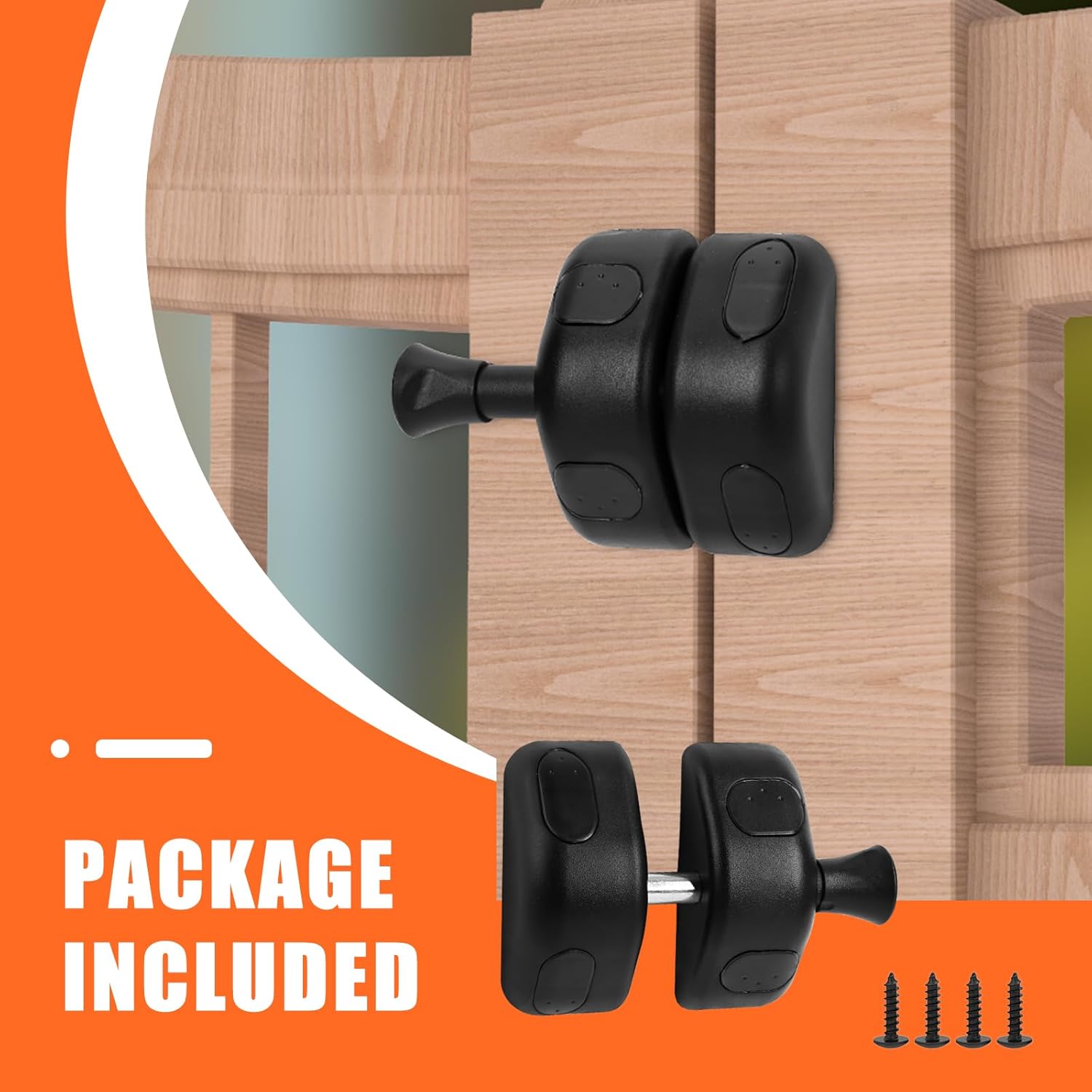 Magnetic Gate Latches Side Pull, Black Magnetic Gate Latch for Home, Yard & Garden Fences