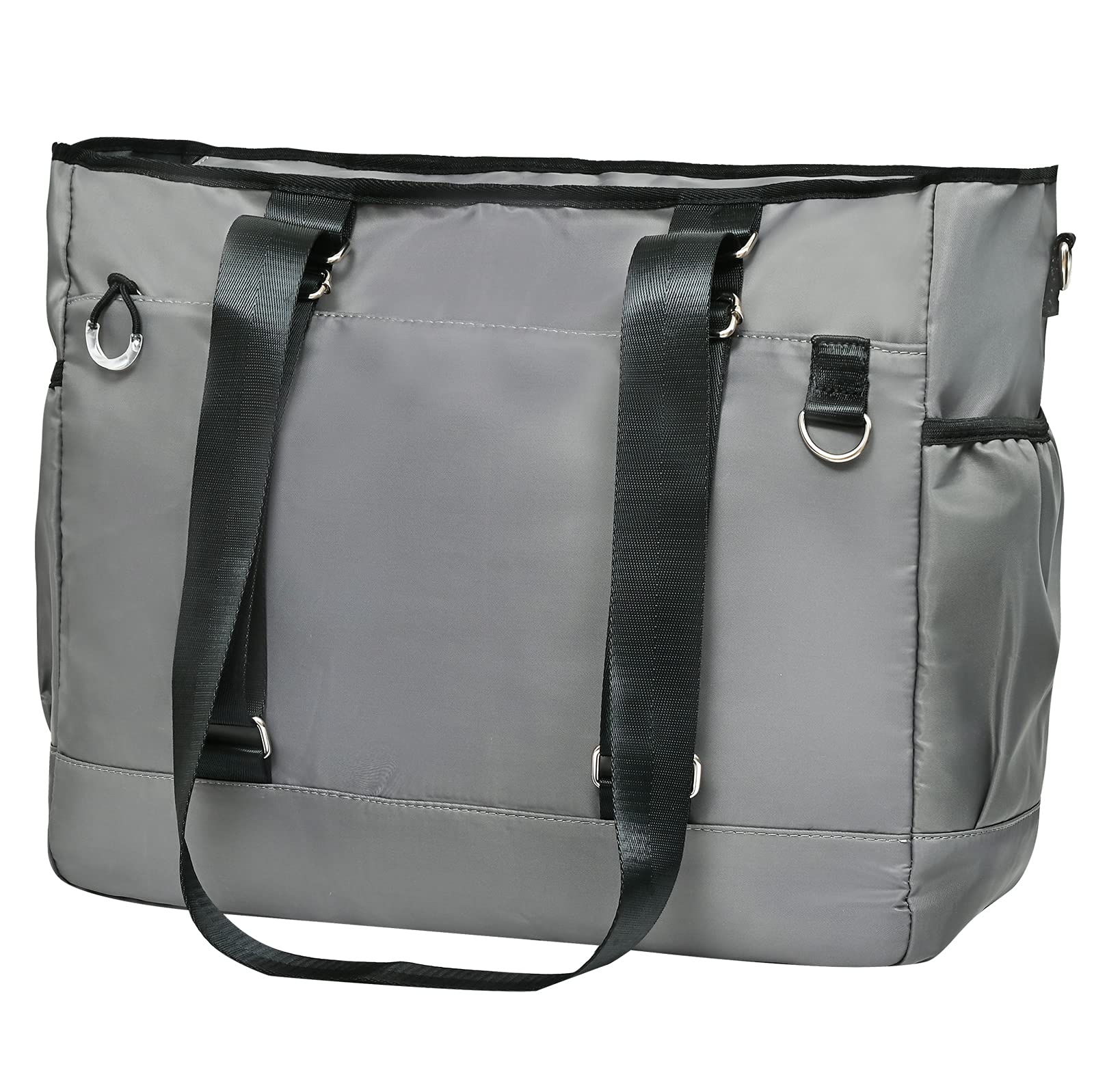 Kuston Tote Bag Waterproof Nylon Multi Pocket Shoulder Bags Laptop Work Bag Teacher Purse and Handbags for Women & Men