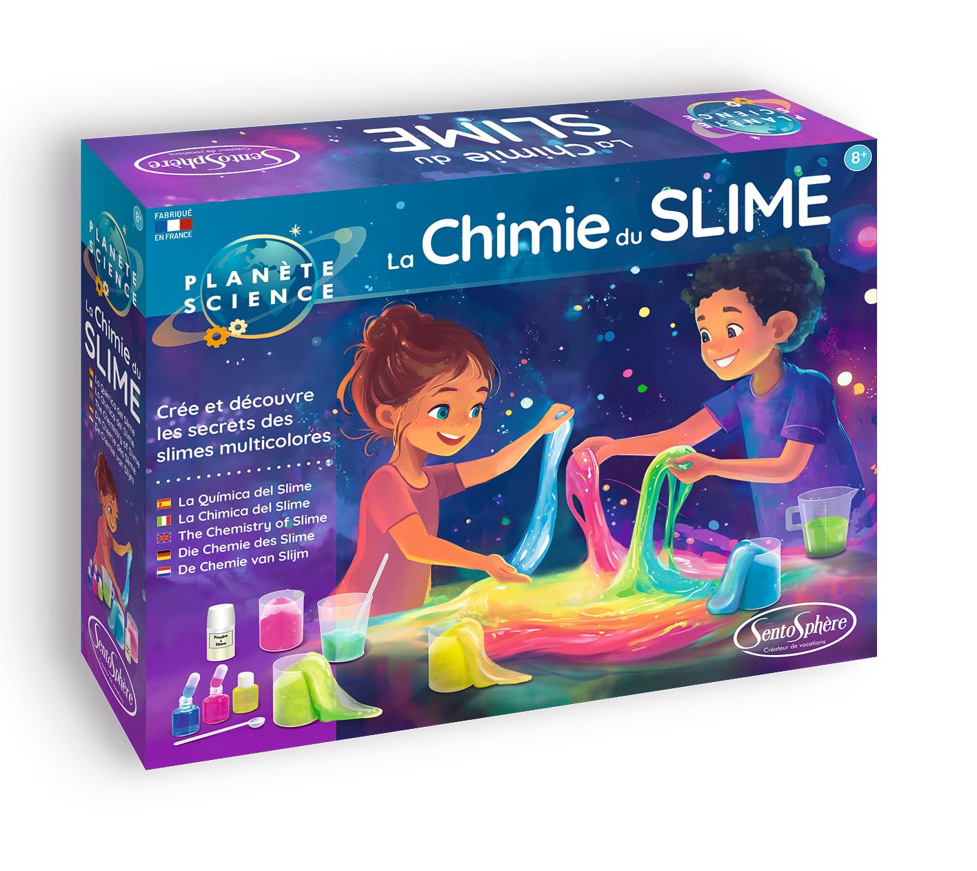 Sentosphère Planète Science La Chimie du Slime Fabriquer Son Propre Slime Atelier Créatif pour Enfants dès 8 Ans Fabriqué en France