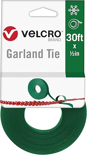 VELCRO Brand Corbatas de guirnalda navideñas Guirnaldas colgantes luces o coronas Para barandillas barandillas escaleras o postes de lámpara VELCRO Brand Corbatas de guirnalda navideñas Guirnaldas colgantes luces o coronas Para barandillas barandillas escaleras o postes de lámpara