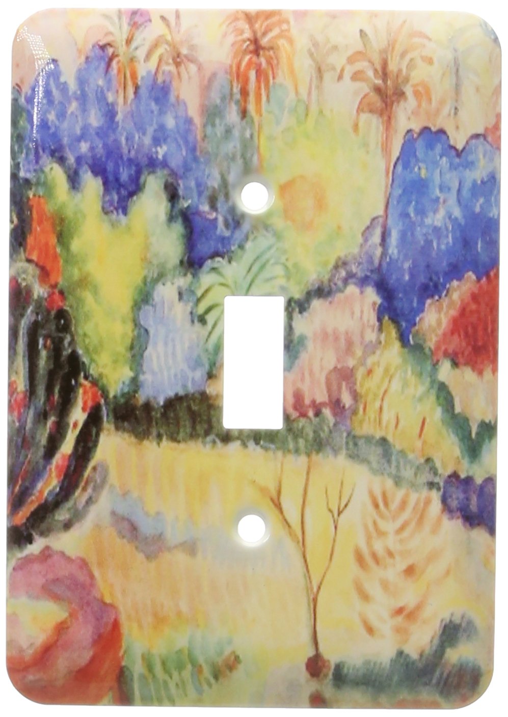 Peinture tropicale de Gauguin sur plaque d'interrupteur finition artistique de qualité