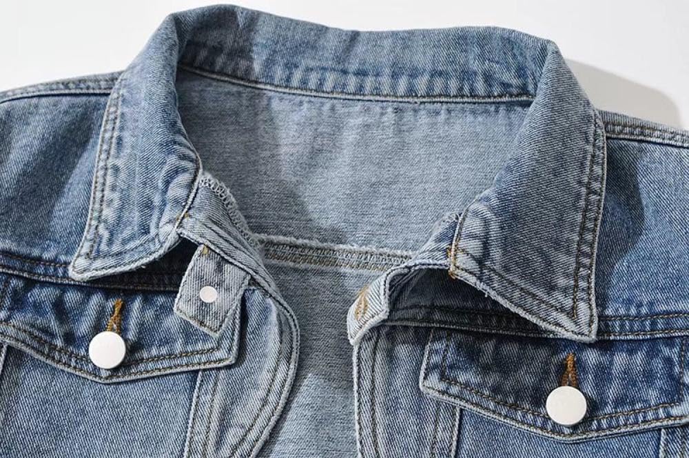 Cazadora Vaquera Mujer,Chaqueta Vaquera Recortada Para Mujer, Bolero Desgastado, Encogimiento De Hombros, Tops Cortos A Medida, Camionero, Prendas De Vestir, Botón Corto, Abrigo Vaquero, Cárdigan, C