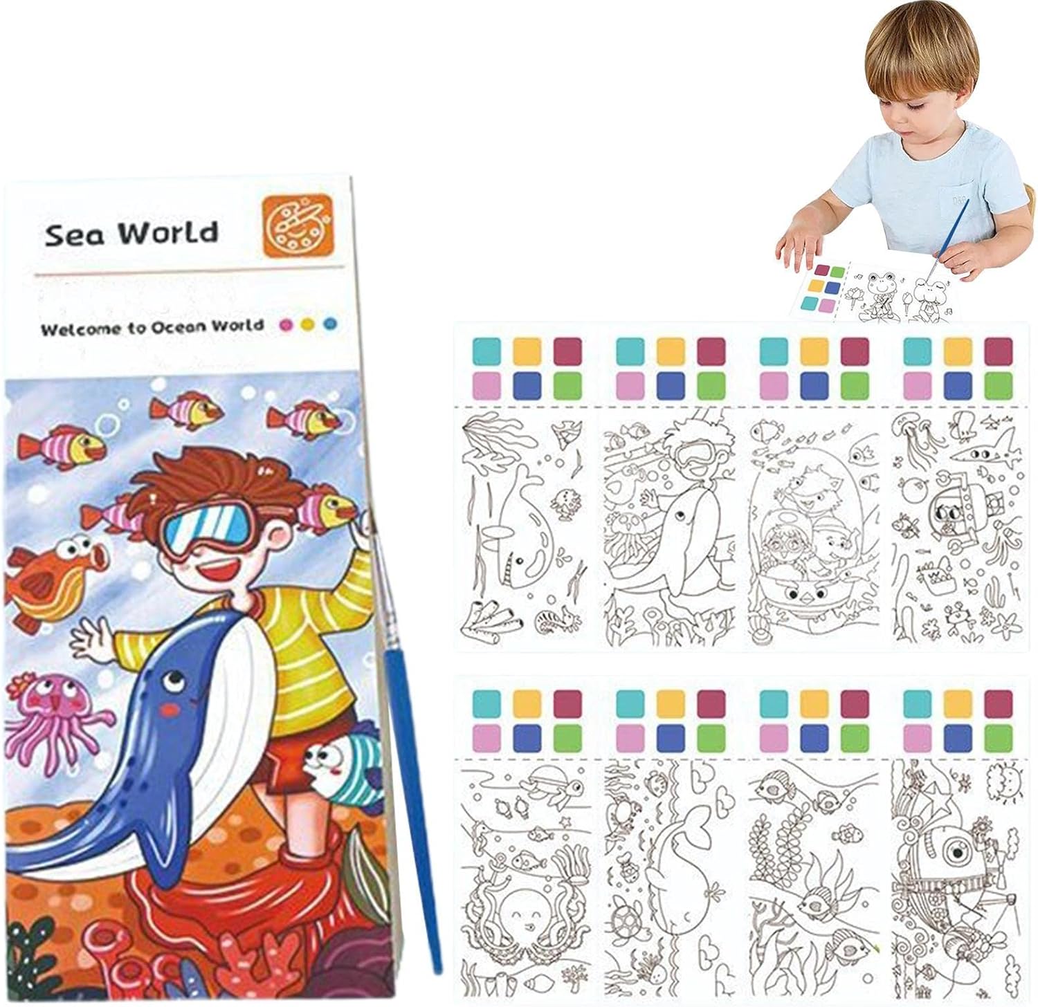 Mini Aquarell Set Mit Walnussholz Palette - Kompaktes Maltasche Für Unterwegs