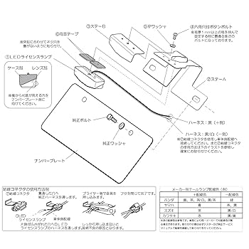 まえがみ様確認ページ LEDライセンスランプ スクエアタイプ ナンバー角度向き40°｜株式