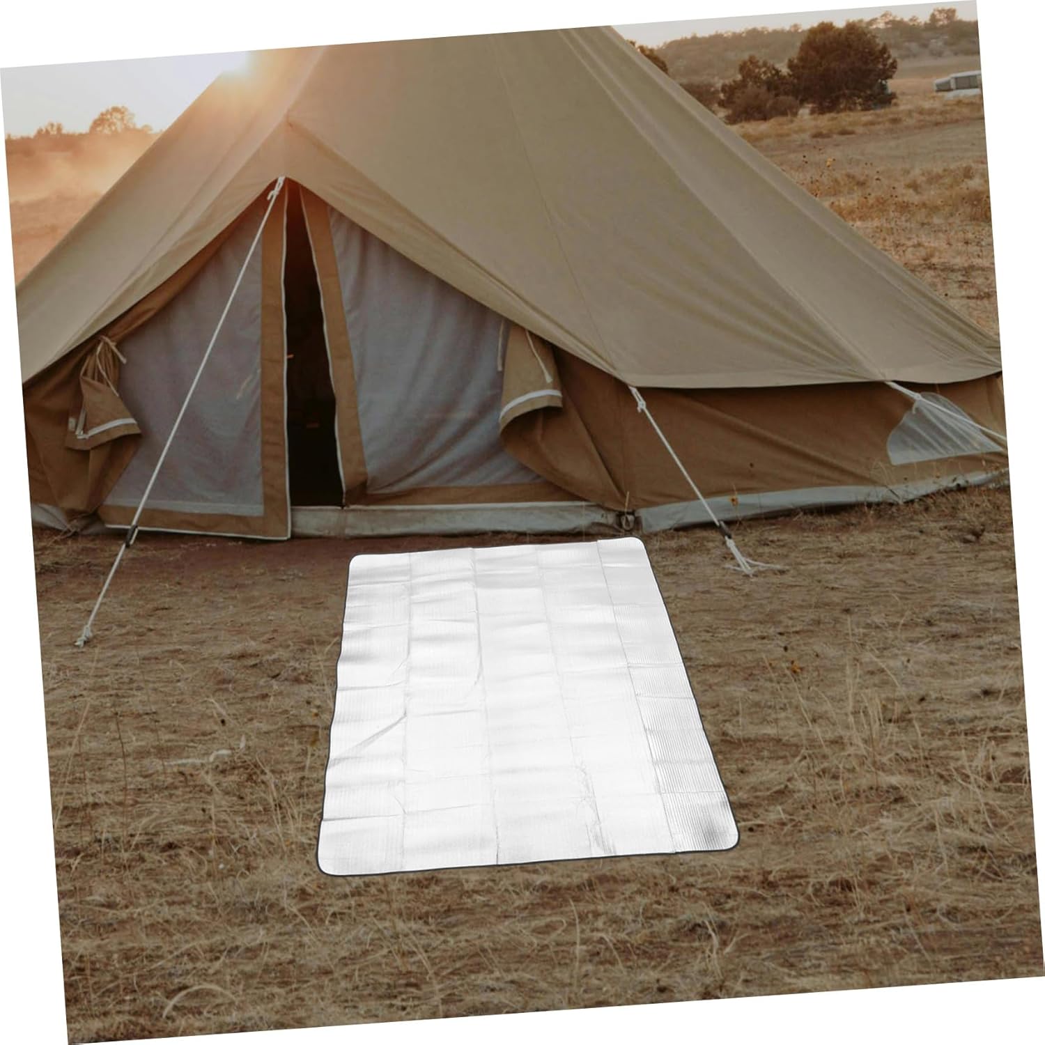 KICHOUSE Picnic Mat for Outdoor Portable Camping Blanket Natural Tent Rug Lightweight for Beach Hiking