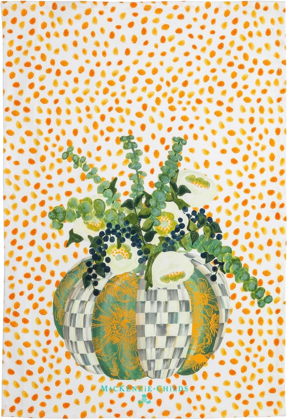 MACKENZIE-CHILDS Pumpkin Bouquet Dish Towel