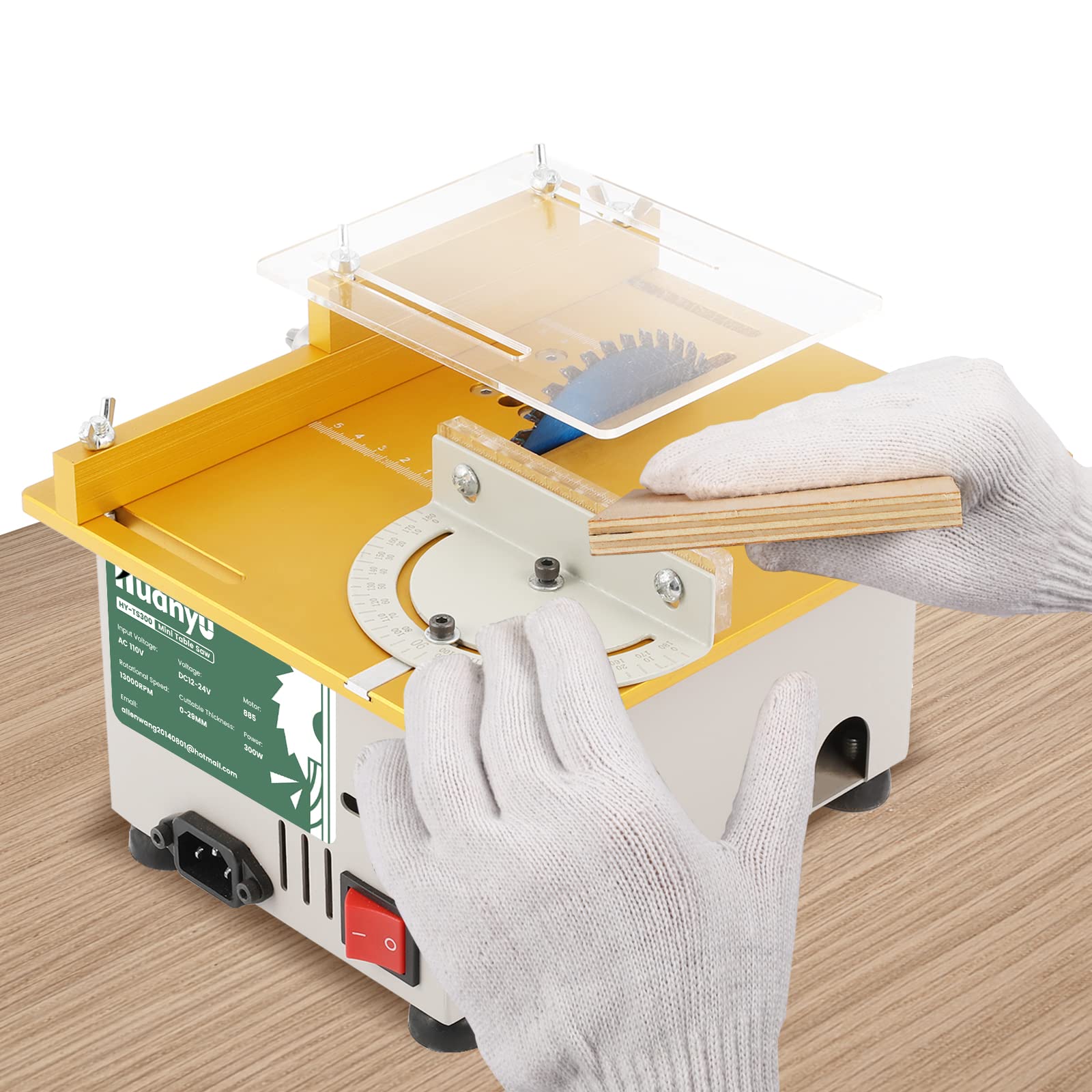 Huanyu Mini Table Saw Upgraded 300W 