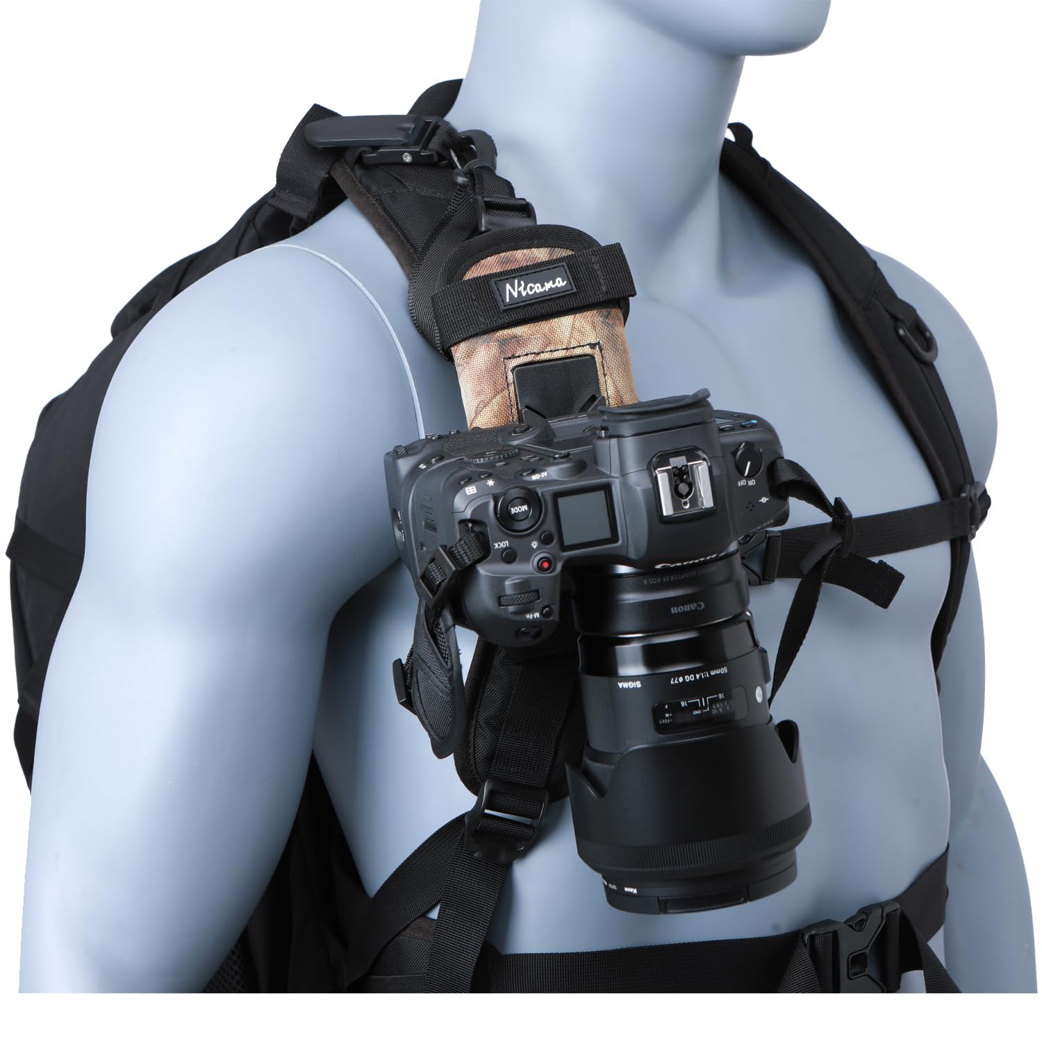 Nicama Tracolla Fotocamere , Cinghia Fotografo Bettle - Clip Sistema di Sgancio Rapido per DSLR Canon Sony Nikon Fuji