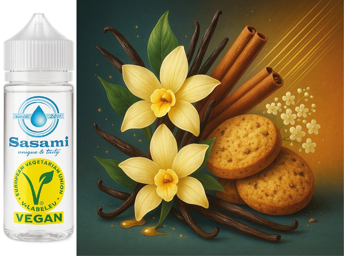 Ginger Cookie Cream – waniliowe ciastko korzenne aromat koncentrat – Wegański – Sasami – 100ml