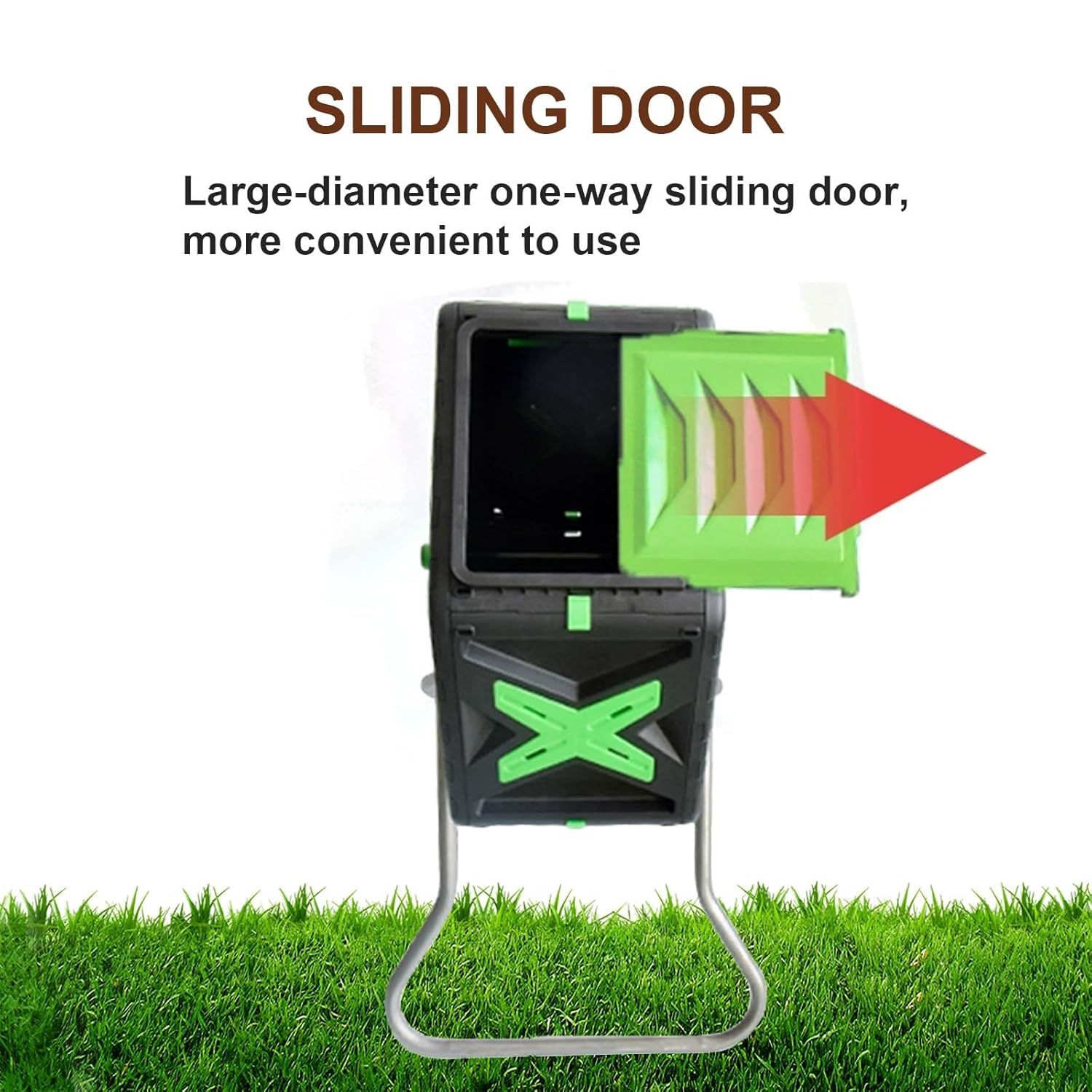 Composter Tumbler Outdoor, Garden Tumbling Composter, 70L/18.5 Gal All-Season Compost Bin Barrel Outdoor, Heavy Duty Composter System