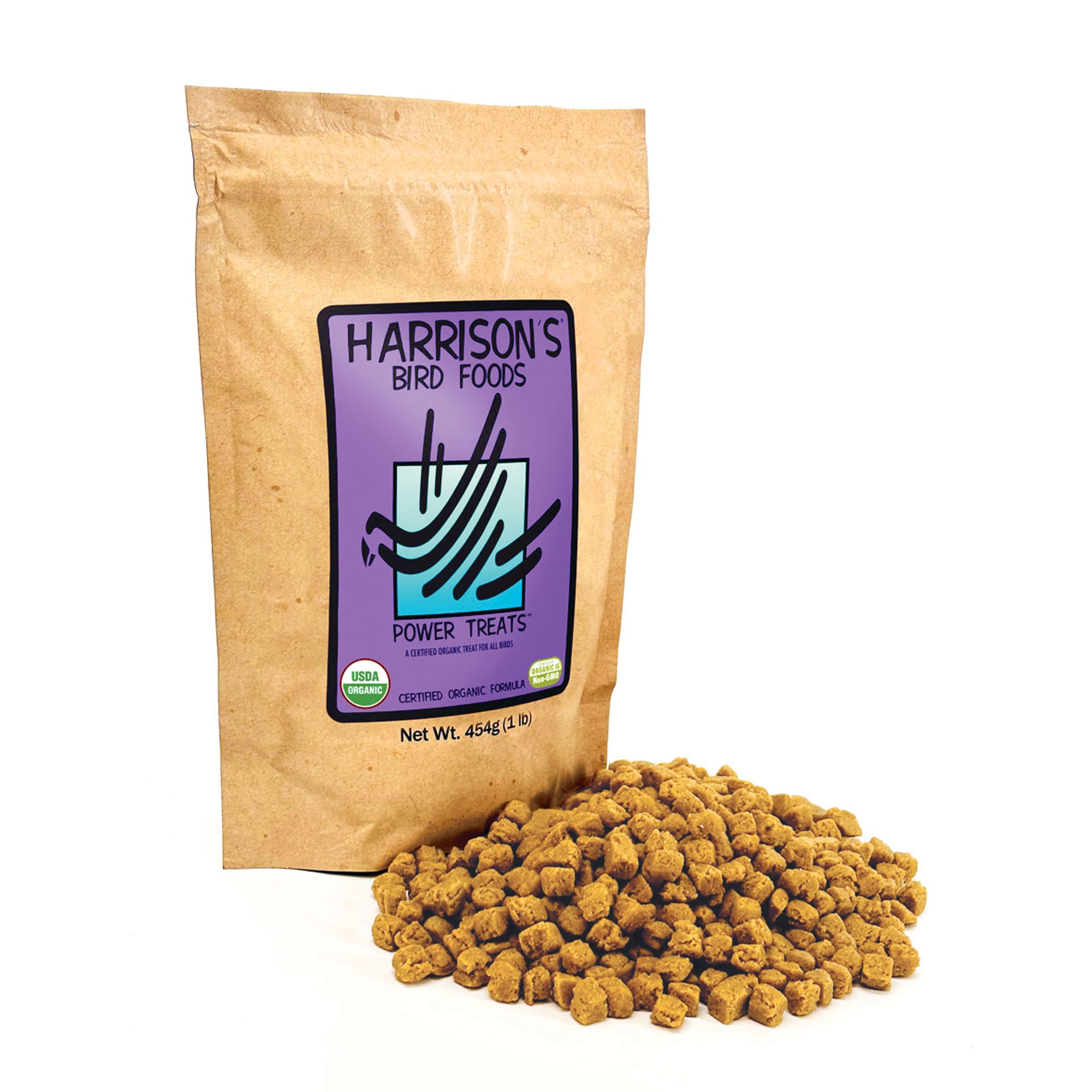 Harrison's Bird Food Power Treats with Red Palm Fruit Oil, 1 lb. 454g