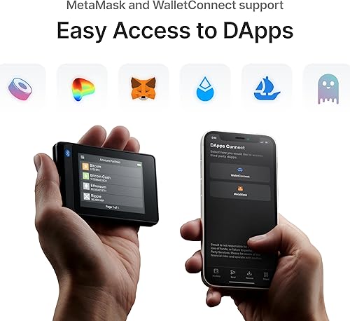 Miniatura 6 de SecuX W20 billetera de hardware para criptomonedas, con Bluetooth, muy segura, pantalla táctil grande, gestiona fácilmente Bitcoin, Ethereum,