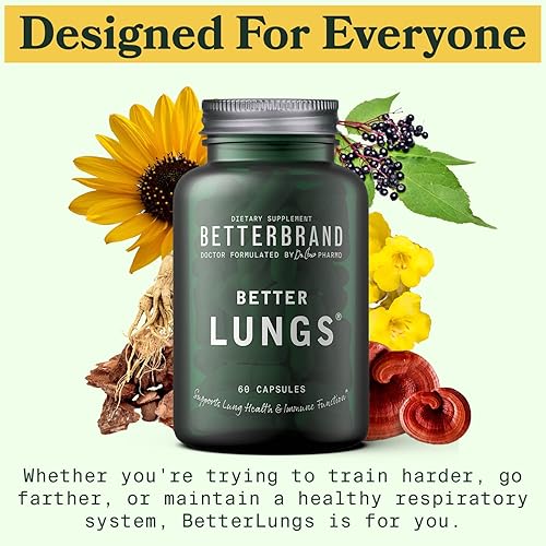 Miniatura 9 de Betterbrand Paquete Better Lungs & Mushrooms - Suplemento diario de salud resporatoria y gomitas de hongos para apoyar la salud intestinal