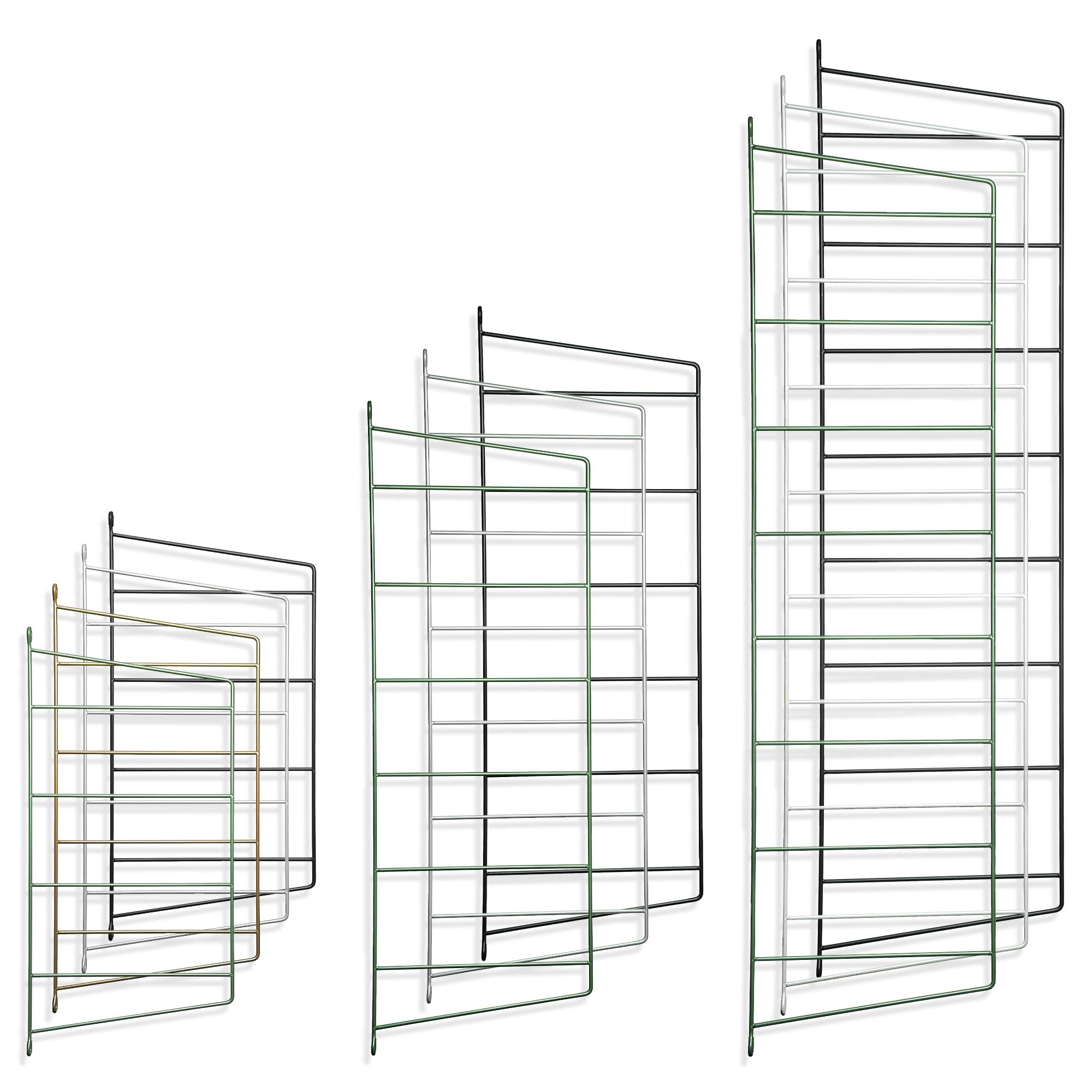 Natural Goods Berlin 2 supporti per scaffali TEGEL, Design supporto da parete per scaffale, mensola sospesa, mensola da parete (6 livelli, nero)