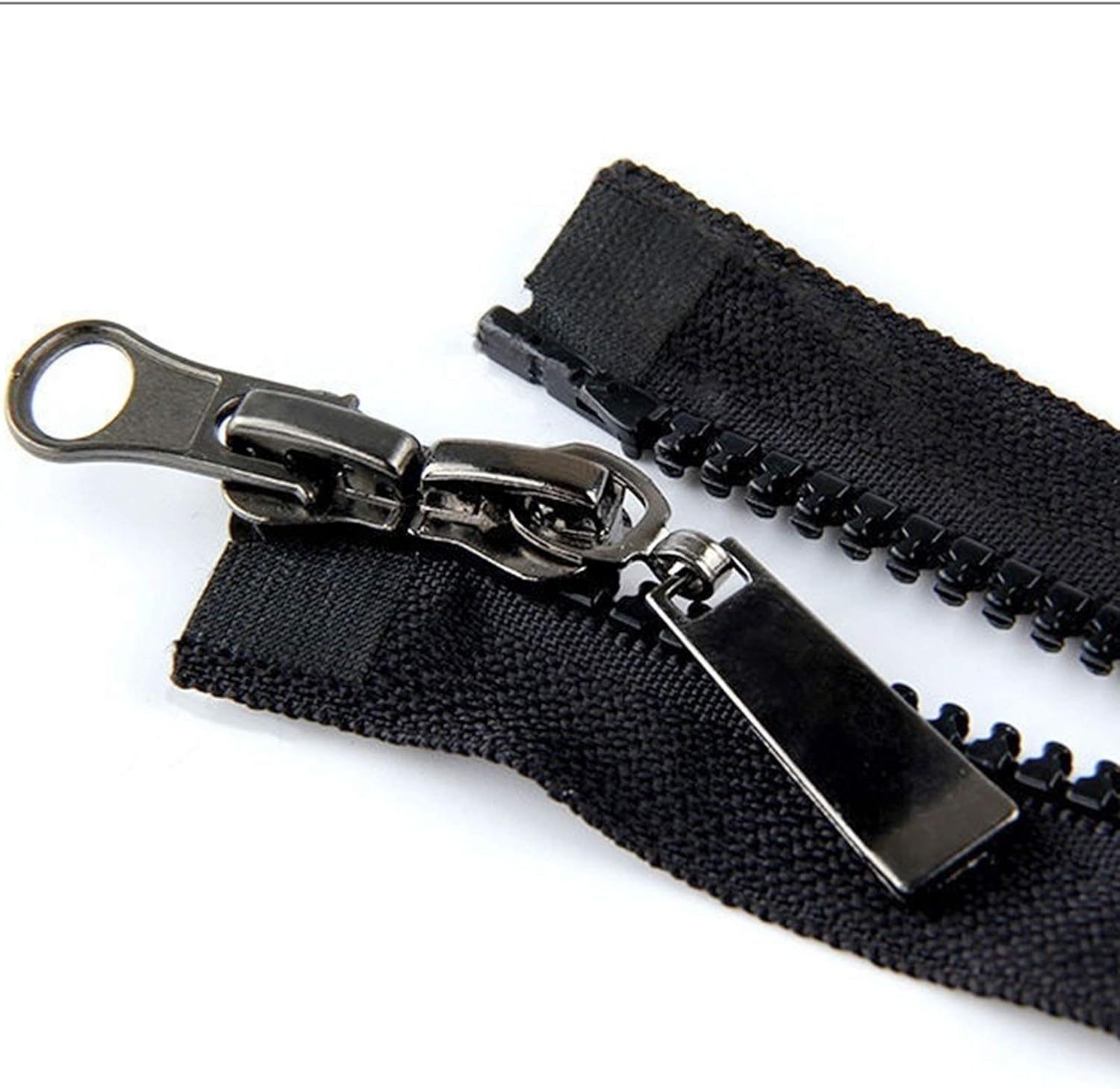 Plastic Zipper, Zipper Double Slider Open End Zippers for Sewing, 1 Pcs 5# 80cm Zipper for Sewing Jacket (Color : Burgundy)