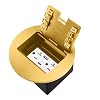 Floor Outlet Deeper Recessed Floor Outlet Box Fast Charging 4.8A USB AType C Port 20 Amp Receptacle Kit Gold, USB AC