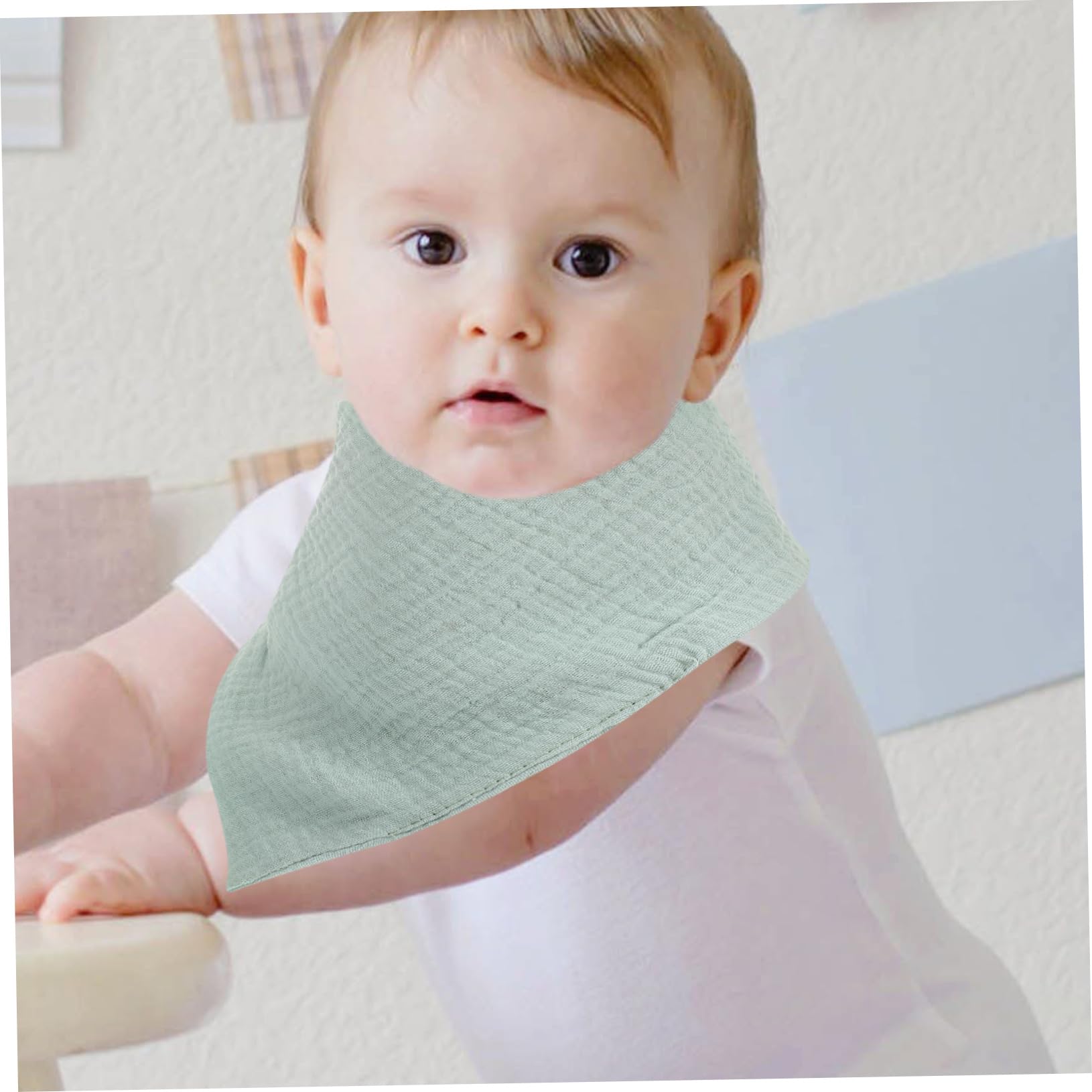 BESPORTBLE Bavaglino Triangolare in Cotone a Doppio Strato 10 Pezzi | Garza Morbida, Assorbente e Riutilizzabile, Facile da Pulire, per Bambini e Ragazzi/ragazze
