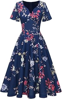 ドレステル(ドレステル) ピアノ発表会用 膝下 袖あり 高校生 学園祭 夏向き 昭和レトロ ワンピース 成人式 同窓会 ドレス お宮参り 入学式パーティー 卒業式 顔合わせ aライン ワンピース