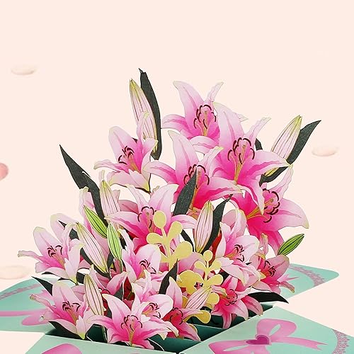 Miniatura 3 de Tarjeta de feliz cumpleaños, tarjetas de regalo de cumpleaños con diseño de pastel rosa 3D, divertida tarjeta de regalo de cumpleaños con sobre y