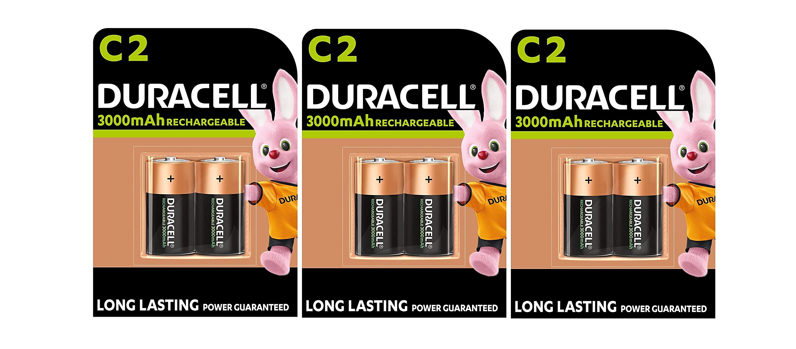 6X Duracell C Ricaricabili 3000 mAh HR14/DC1400 (3 Blister da 2 Batterie) 6 Pile