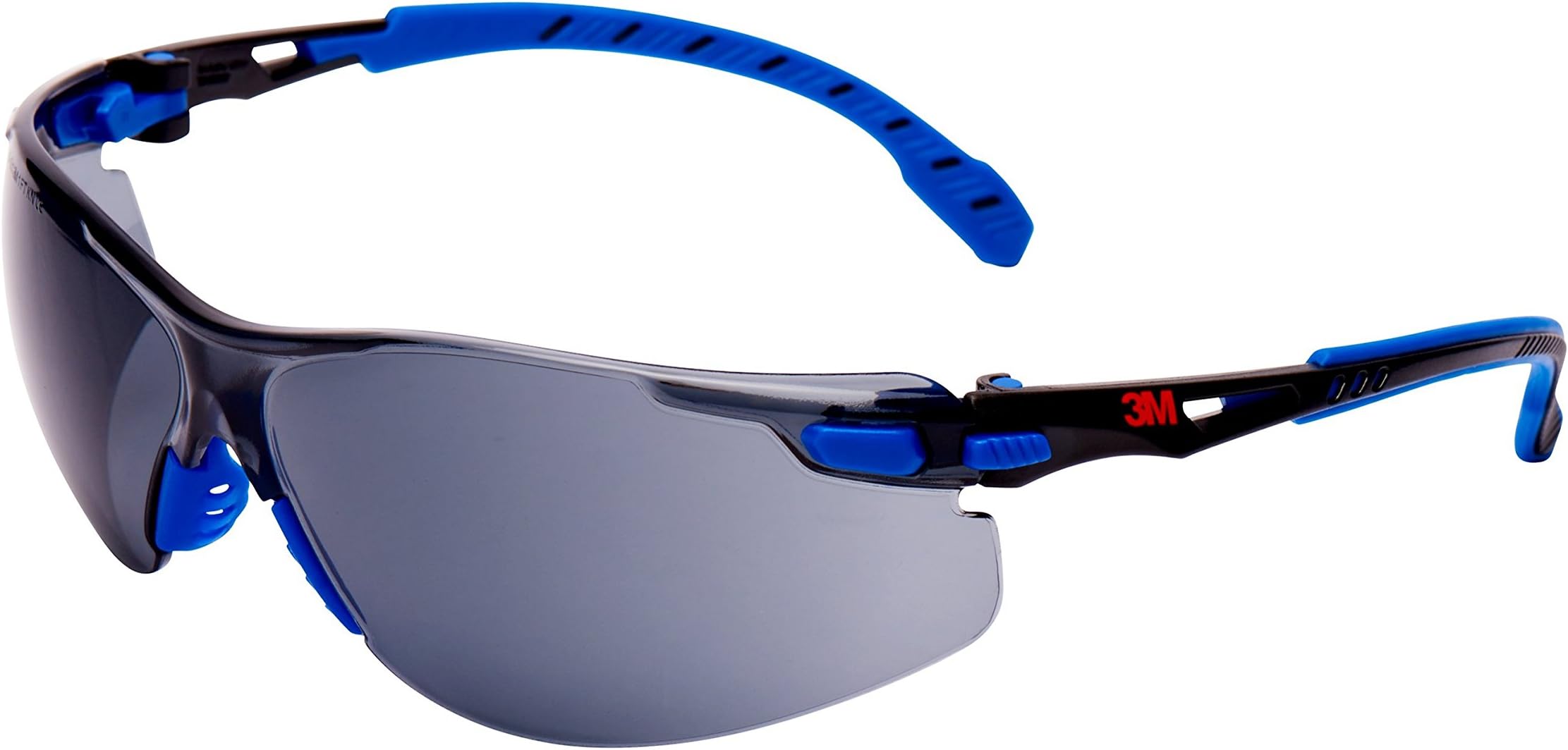 3M Solus Safety Glasses, Blue/Black frame, Scotchgard Anti-Fog, Grey Lens, S1102SGAF-EU